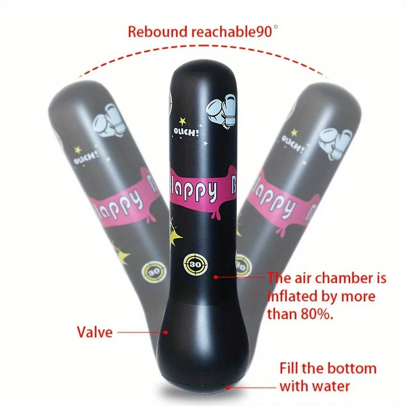 BopBag – Morsomt og aktivt – Oppblåsbar boksesekk med hansker