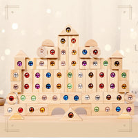 Thumbnail for Rainbow Gem Stacking Blocks – Kreativt og lærerikt – Sett med treklosser til å stable