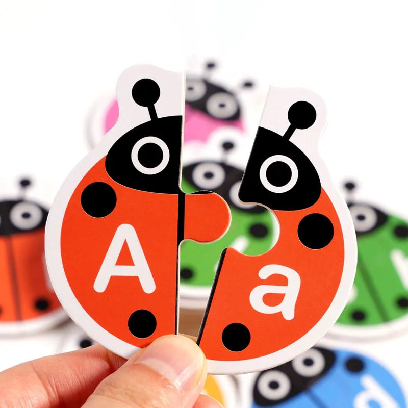Wooden Letter Matching Game – Læring og lek – Alfabetpuslespill