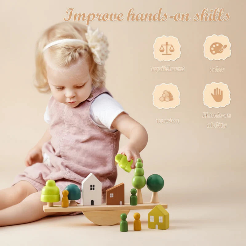 Wooden Forest Blocks – Kreativitet og utvikling – Sett med treklosser til å stable