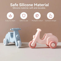 Thumbnail for Montessori Silicone Toy Car – Sikker og tyggevennlig – Tygge- og leketøy i silikon i form av et kjøretøy