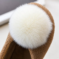 Thumbnail for SoftSteps –  Varmt og mykt – Jentesko med plysjpompon