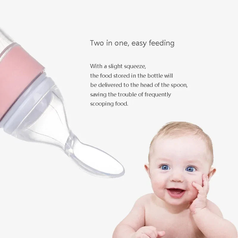 Silicone Feeding Bottle™ -  Flaske med skje - Problemfri mating