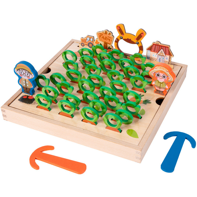 Carrot Pull Game™ - Læring med bokstaver - brettspill med gulrøtter