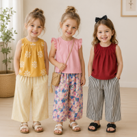 Thumbnail for Sleeveless Tops & Pants – Mykt og stilig – Sommersett til barn