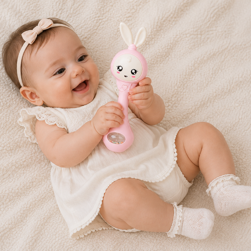 Fun Animal Rattle – Morsom og lærerik – Rangle til babyer