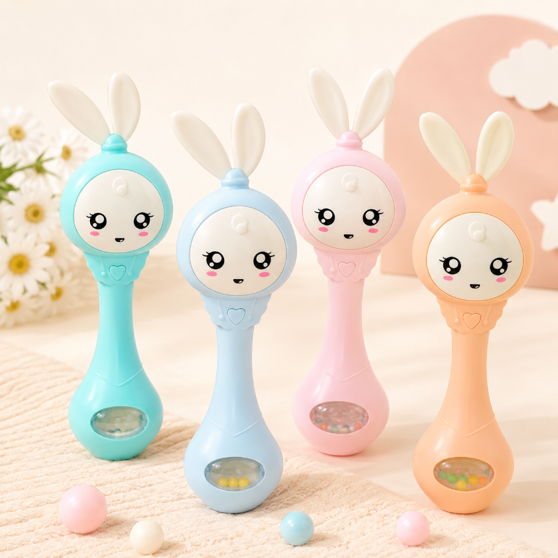 Fun Animal Rattle – Morsom og lærerik – Rangle til babyer