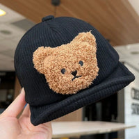 Thumbnail for Mini Fashion - Tøff og søt – Corduroy barnecap med bjørn