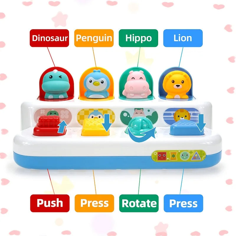 Baby Button Toy™ - Trykk og vri på knappene - Babyleke