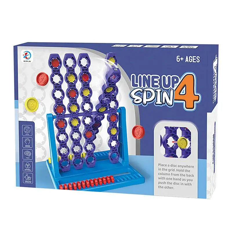 Line up 4 Spin™ - Spinnende strategispill - et helt nytt 4 på rad spill