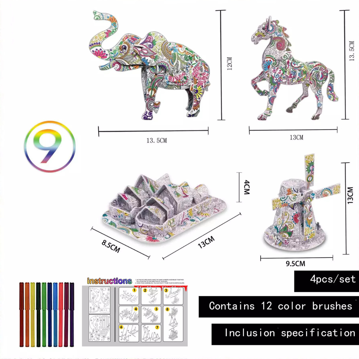 3D Color Puzzle™ - Fargelegg din egen bygning - 3D-fargepuslespill