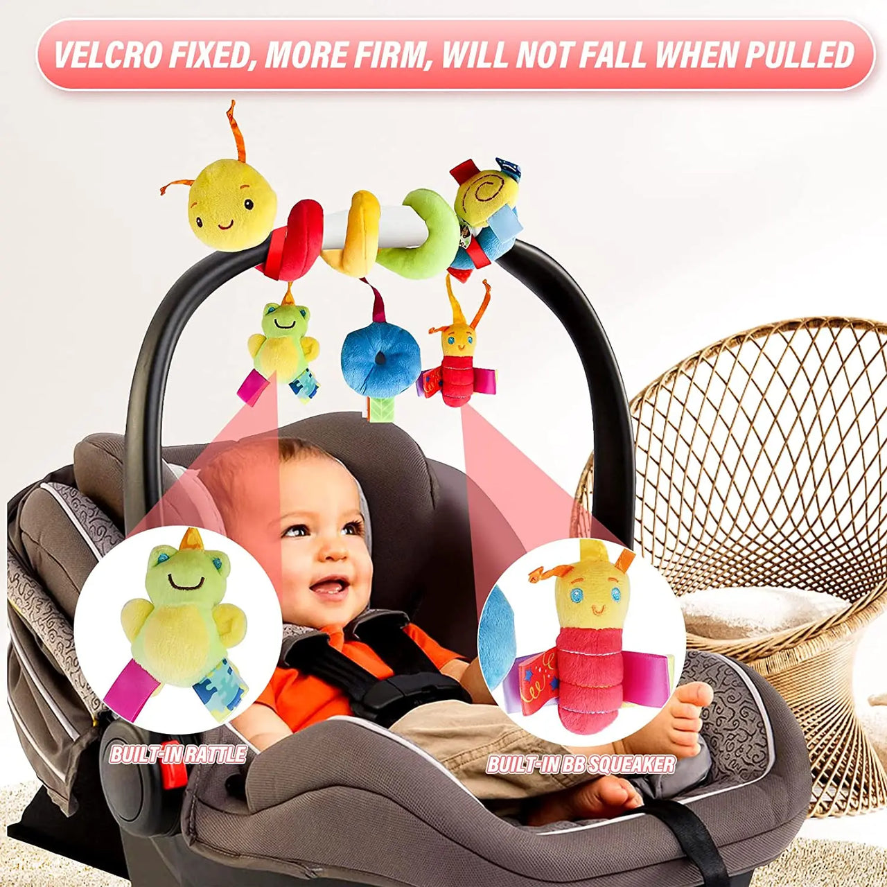 Baby Mobile Snake™ - For barnevogn eller bilsete - Uro-leke