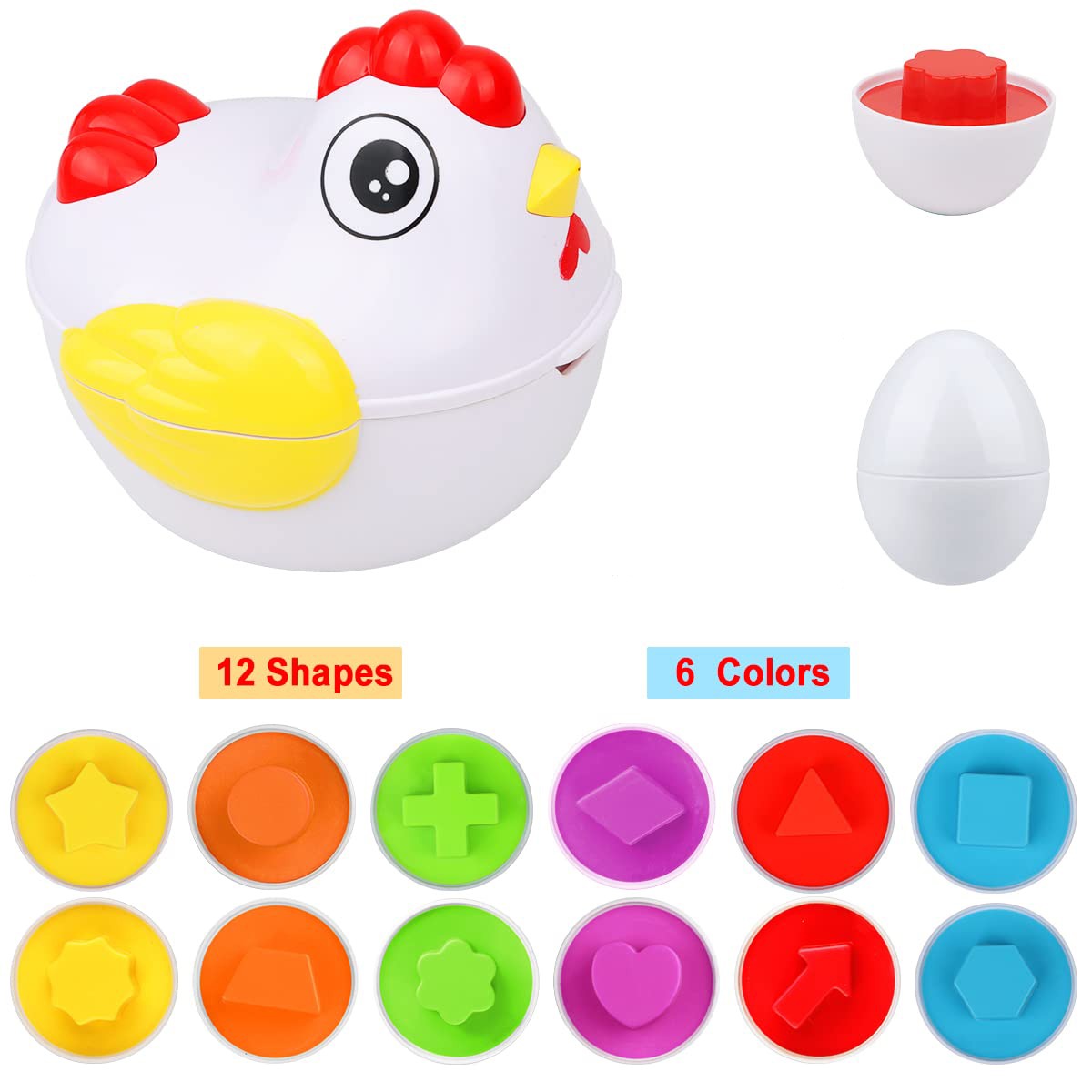 Egg Puzzle™ - Hjernetrim for barn - Kreativt puslespill med egg og mønster