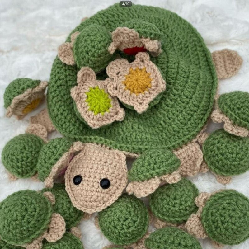 Turtle Crochet Memory Game™ - Hukommelsestrening - Heklet skilpadde